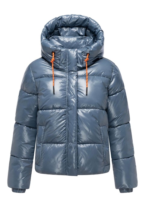 Chaqueta acolchada de invierno Marikoo Skyraa para mujer con capucha y diseño brillante - Image 2