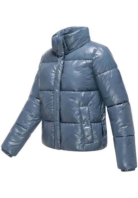 Chaqueta acolchada de invierno Marikoo Skyraa para mujer con capucha y diseño brillante - Image 4