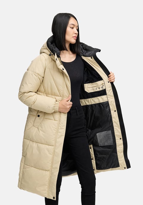 Abrigo acolchado de mujer Marikoo Yaskaa con capucha y forro polar - Image 5