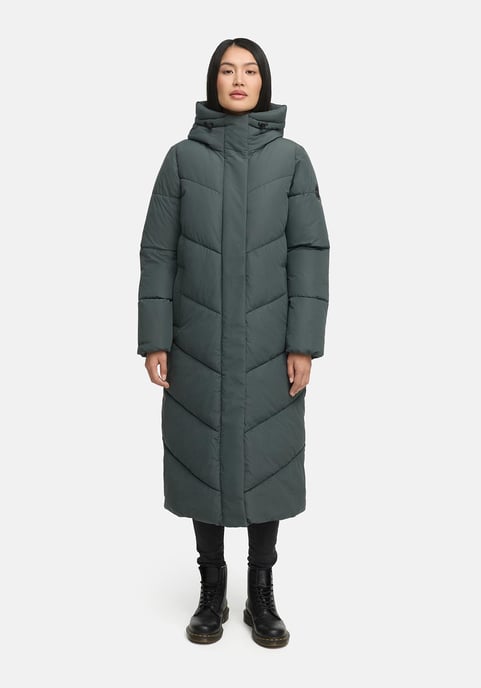 Abrigo acolchado de invierno Marikoo Ranjaa para mujer con capucha y detalles reflectantes - Image 5