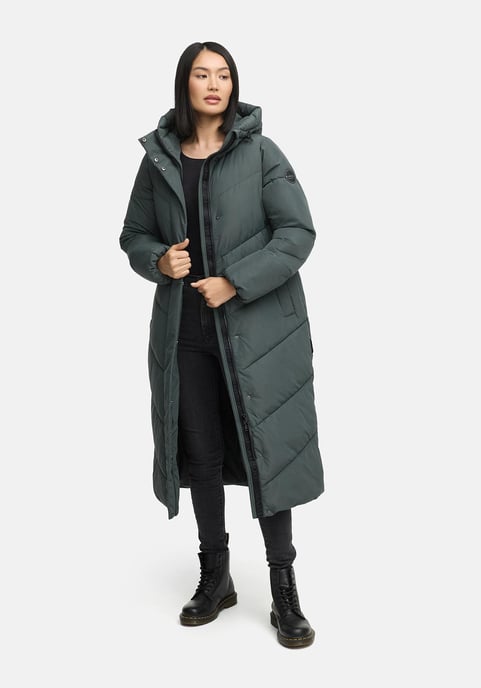 Abrigo acolchado de invierno Marikoo Ranjaa para mujer con capucha y detalles reflectantes - Image 6
