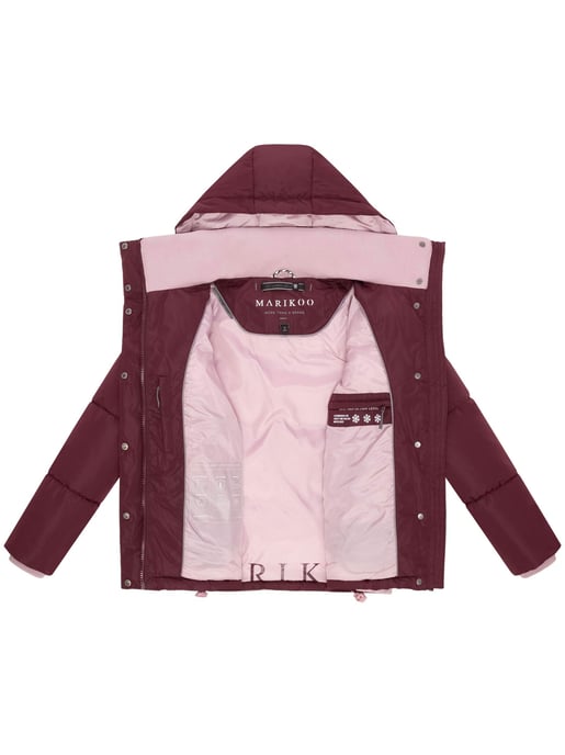 Chaqueta acolchada de mujer Marikoo Omariaa con diseño bicolor y capucha desmontable - Image 4