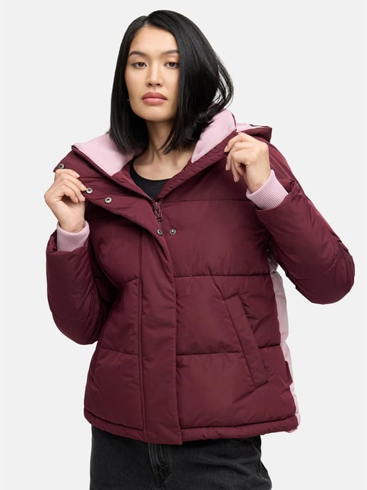 Chaqueta acolchada de mujer Marikoo Omariaa con diseño bicolor y capucha desmontable - Image 5