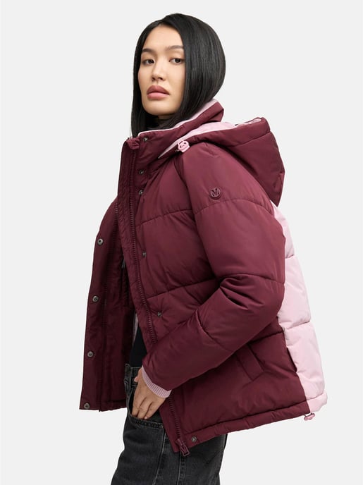 Chaqueta acolchada de mujer Marikoo Omariaa con diseño bicolor y capucha desmontable - Image 6