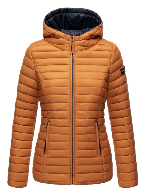 Marikoo chaqueta acolchada mujer – Asraa ligera con capucha y forro en contraste - Image 2