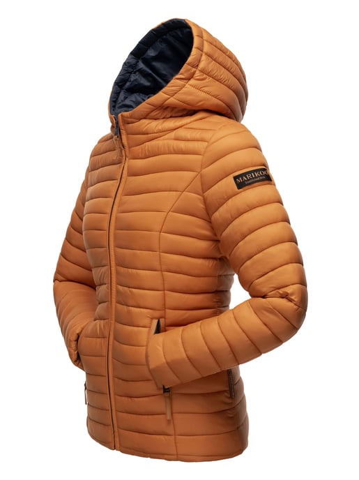 Marikoo chaqueta acolchada mujer – Asraa ligera con capucha y forro en contraste - Image 4
