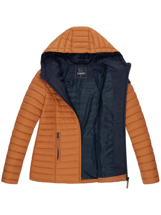 Marikoo chaqueta acolchada mujer – Asraa ligera con capucha y forro en contraste - Image 6