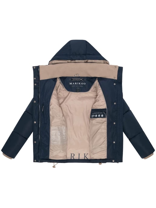 Chaqueta acolchada de mujer Marikoo Omariaa con diseño bicolor y capucha desmontable - Image 4