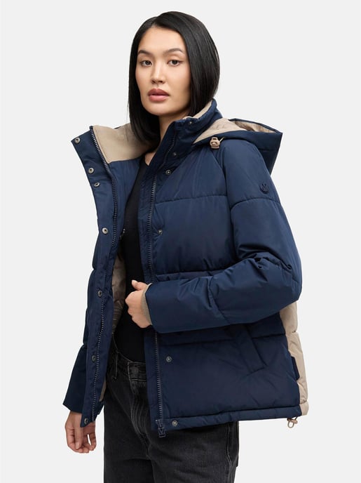 Chaqueta acolchada de mujer Marikoo Omariaa con diseño bicolor y capucha desmontable - Image 5