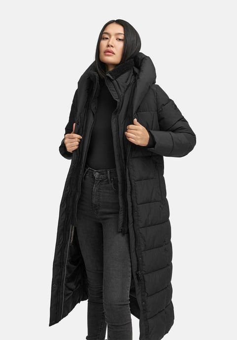 Abrigo acolchado Marikoo Pakoraa para mujer con cuello de peluche desmontable - Image 5