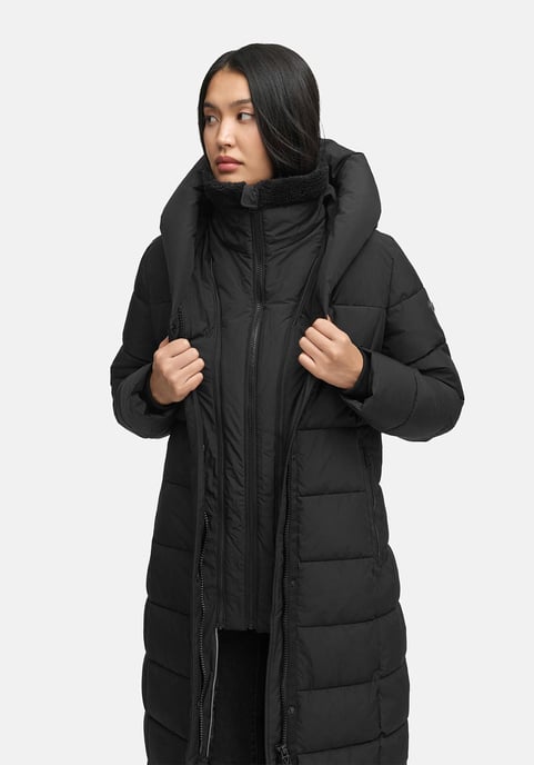Abrigo acolchado Marikoo Pakoraa para mujer con cuello de peluche desmontable - Image 6