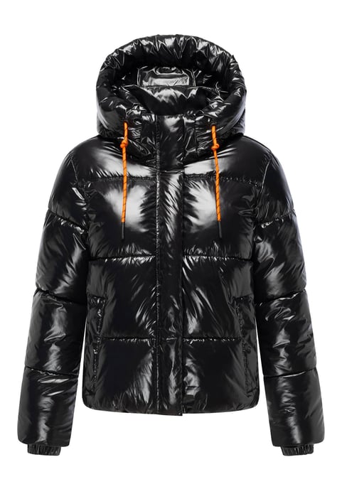 Chaqueta acolchada de invierno Marikoo Skyraa para mujer con capucha y diseño brillante - Image 2