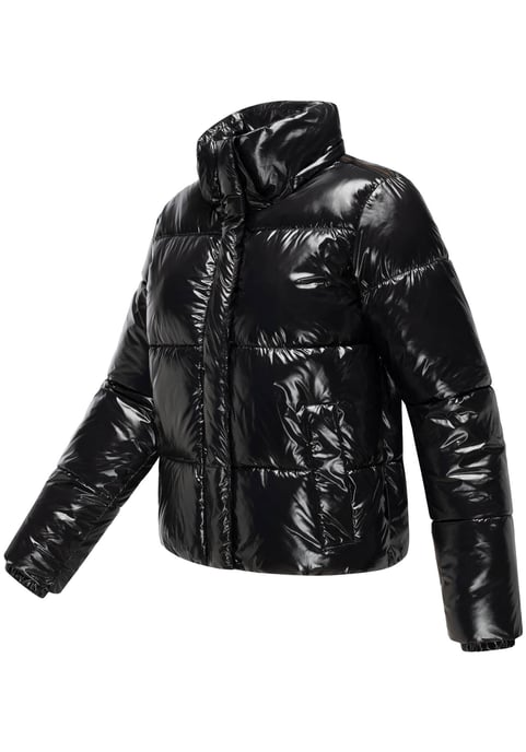 Chaqueta acolchada de invierno Marikoo Skyraa para mujer con capucha y diseño brillante - Image 4