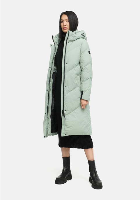 Abrigo acolchado de mujer Marikoo Teonaa con capucha desmontable y estilo elegante - Image 6