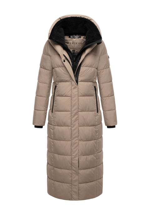 Abrigo acolchado Marikoo Pakoraa para mujer con cuello de peluche desmontable - Image 1