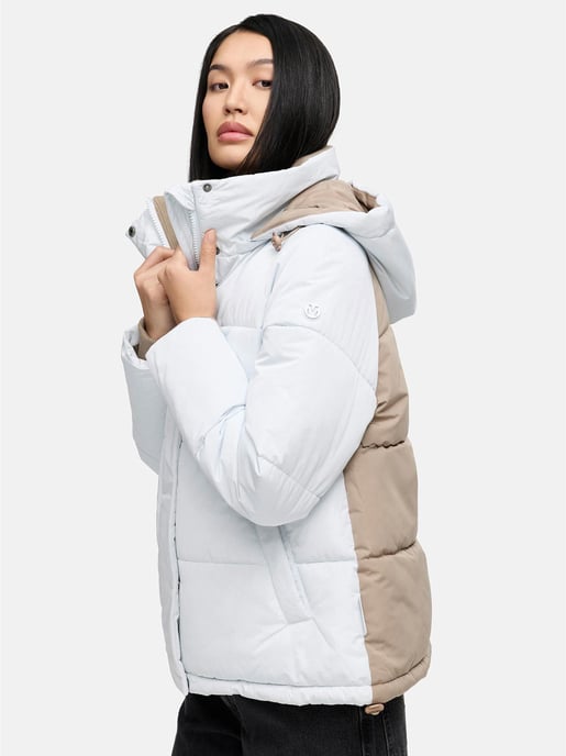 Chaqueta acolchada de mujer Marikoo Omariaa con diseño bicolor y capucha desmontable - Image 6