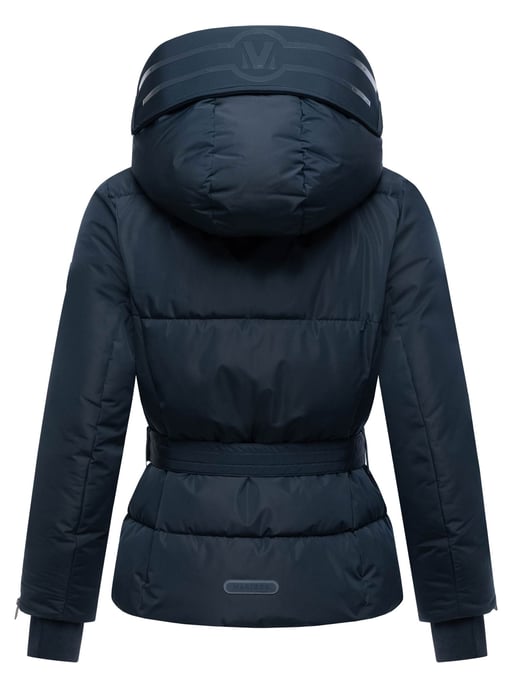 Chaqueta acolchada Marikoo Aleyna para mujer con cinturón y cierres magnéticos - Image 3