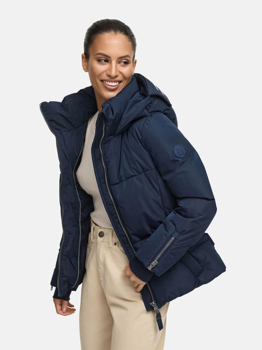 Chaqueta acolchada Marikoo Aleyna para mujer con cinturón y cierres magnéticos - Image 5