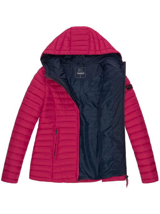 Marikoo chaqueta acolchada mujer – Asraa ligera con capucha y forro en contraste - Image 6