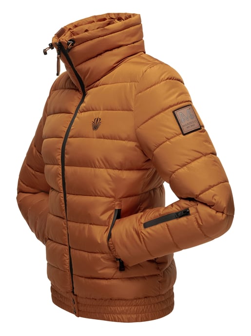 Chaqueta acolchada Marikoo Poisen para mujer con cuello alto y bolsillos de borreguito - Image 3