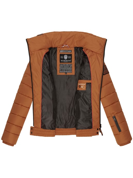 Chaqueta acolchada Marikoo Poisen para mujer con cuello alto y bolsillos de borreguito - Image 5