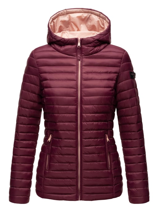 Marikoo chaqueta acolchada mujer – Asraa ligera con capucha y forro en contraste - Image 2