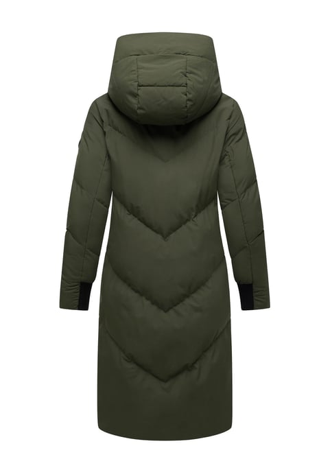 Abrigo acolchado de mujer Marikoo Teonaa con capucha desmontable y estilo elegante - Image 4