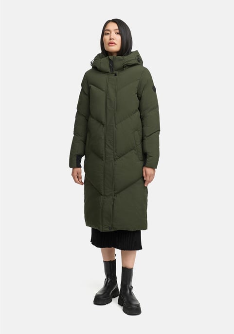 Abrigo acolchado de mujer Marikoo Teonaa con capucha desmontable y estilo elegante - Image 5