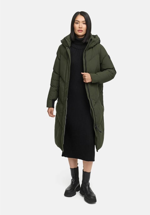 Abrigo acolchado de mujer Marikoo Teonaa con capucha desmontable y estilo elegante - Image 6