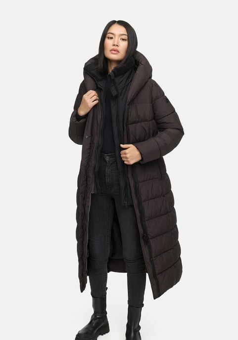Abrigo acolchado Marikoo Pakoraa para mujer con cuello de peluche desmontable - Image 5