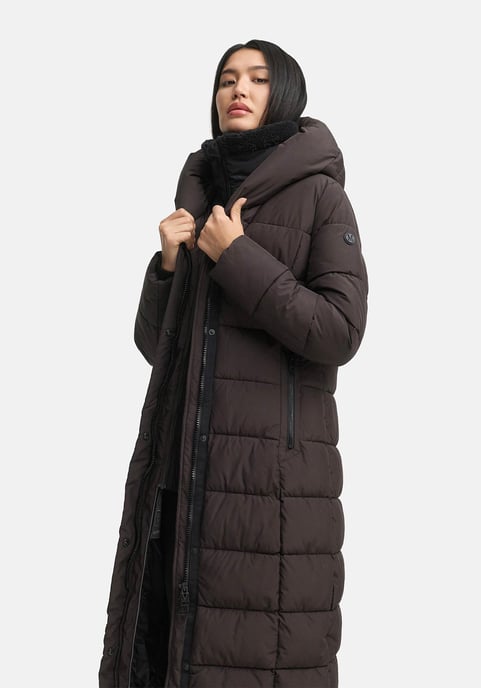 Abrigo acolchado Marikoo Pakoraa para mujer con cuello de peluche desmontable - Image 6