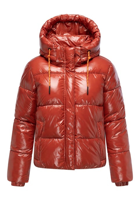 Chaqueta acolchada de invierno Marikoo Skyraa para mujer con capucha y diseño brillante - Image 2