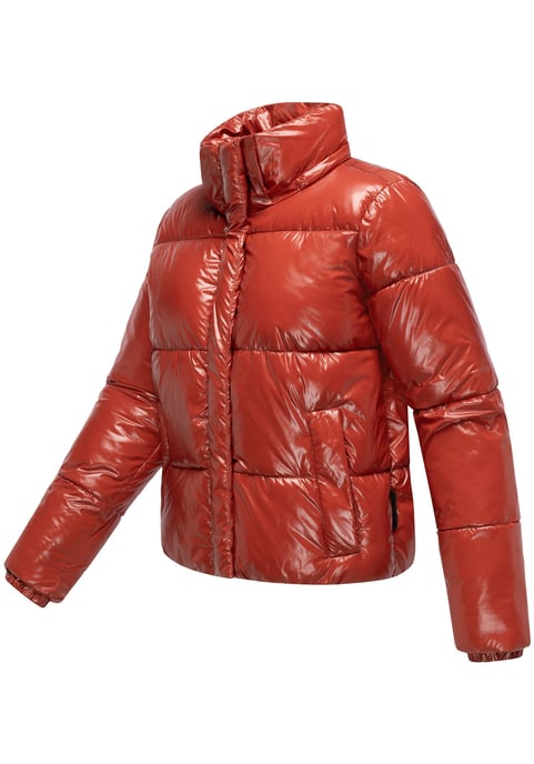 Chaqueta acolchada de invierno Marikoo Skyraa para mujer con capucha y diseño brillante - Image 4