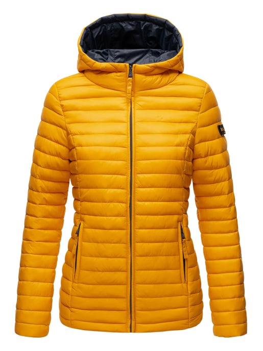 Marikoo chaqueta acolchada mujer – Asraa ligera con capucha y forro en contraste - Image 2