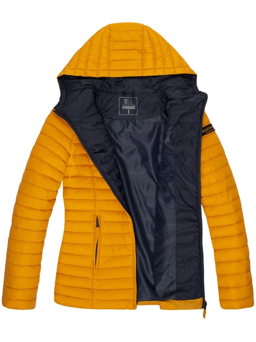 Marikoo chaqueta acolchada mujer – Asraa ligera con capucha y forro en contraste - Image 5