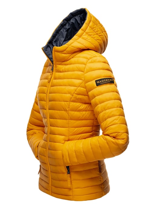 Marikoo chaqueta acolchada mujer – Asraa ligera con capucha y forro en contraste - Image 6