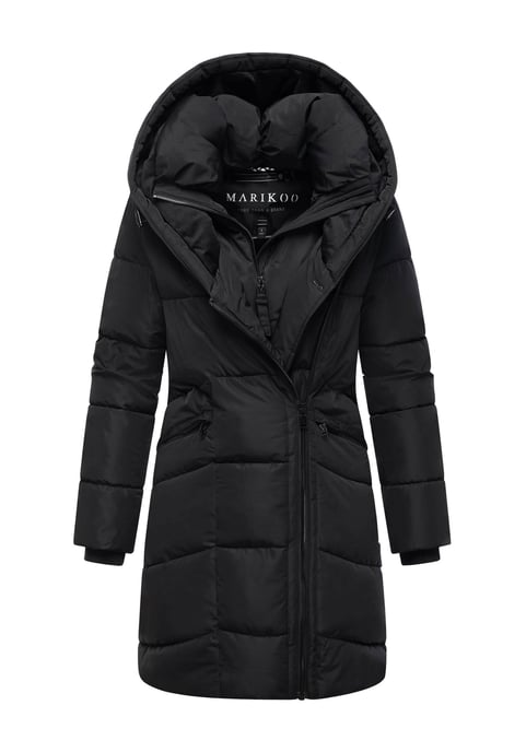Abrigo acolchado de mujer Marikoo Virenaa con diseño de capas y forro polar - Image 1