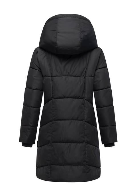 Abrigo acolchado de mujer Marikoo Virenaa con diseño de capas y forro polar - Image 3