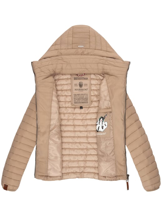 Marikoo chaqueta acolchada mujer – Löwenbaby ligera con capucha desmontable - Image 6
