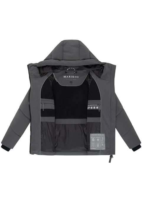 Chaqueta acolchada de invierno Marikoo Kwamee para mujer con capucha y cremallera bidireccional - Image 4