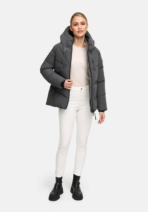 Chaqueta acolchada de invierno Marikoo Kwamee para mujer con capucha y cremallera bidireccional - Image 5