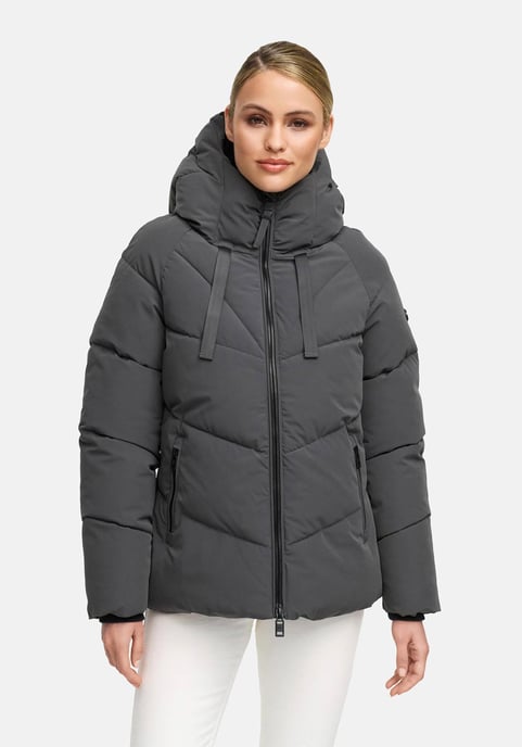 Chaqueta acolchada de invierno Marikoo Kwamee para mujer con capucha y cremallera bidireccional - Image 6