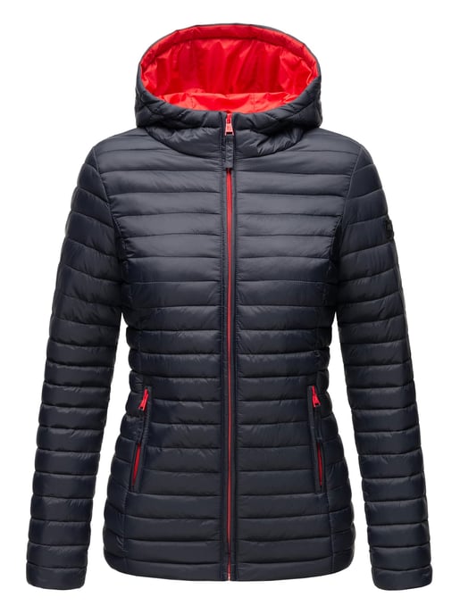 Marikoo chaqueta acolchada mujer – Asraa ligera con capucha y forro en contraste - Image 2