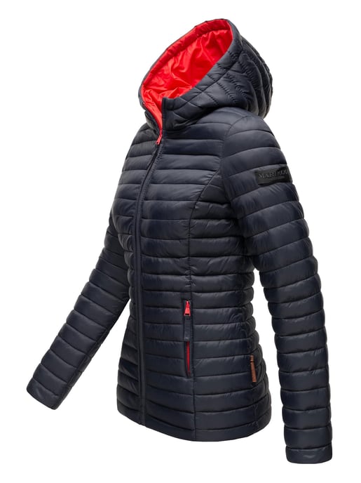 Marikoo chaqueta acolchada mujer – Asraa ligera con capucha y forro en contraste - Image 3