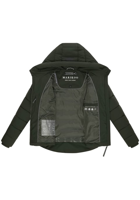 Chaqueta acolchada de invierno Marikoo Tayenaa para mujer con capucha y bolsillos forrados - Image 4