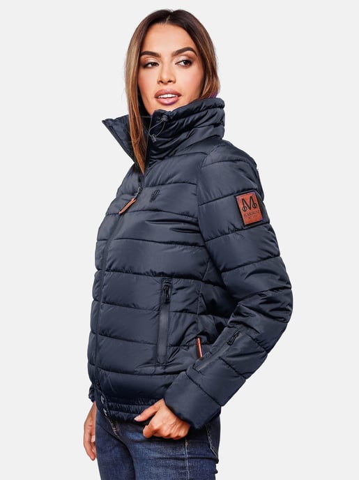 Chaqueta acolchada Marikoo Poisen para mujer con cuello alto y bolsillos de borreguito - Image 6
