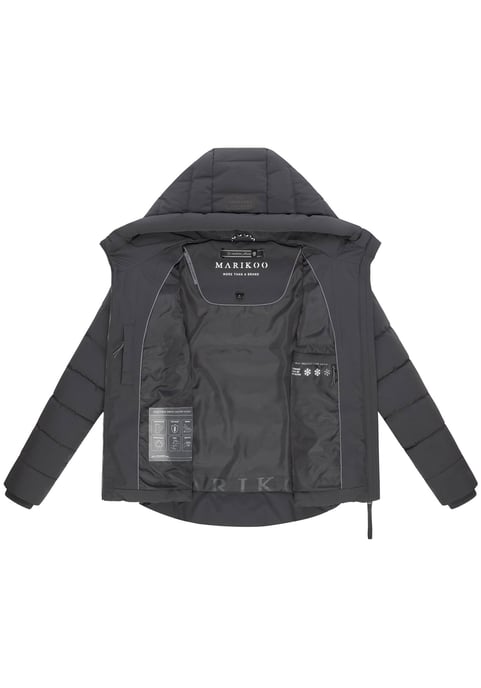Chaqueta acolchada de invierno Marikoo Tayenaa para mujer con capucha y bolsillos forrados - Image 4