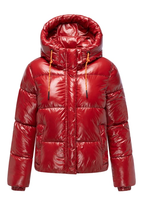 Chaqueta acolchada de invierno Marikoo Skyraa para mujer con capucha y diseño brillante - Image 2