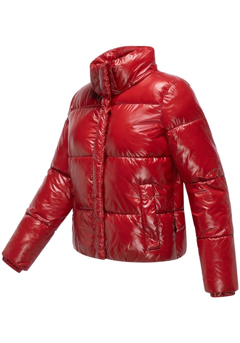 Chaqueta acolchada de invierno Marikoo Skyraa para mujer con capucha y diseño brillante - Image 4