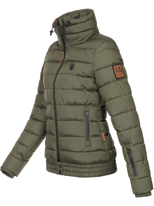 Chaqueta acolchada Marikoo Poisen para mujer con cuello alto y bolsillos de borreguito - Image 2